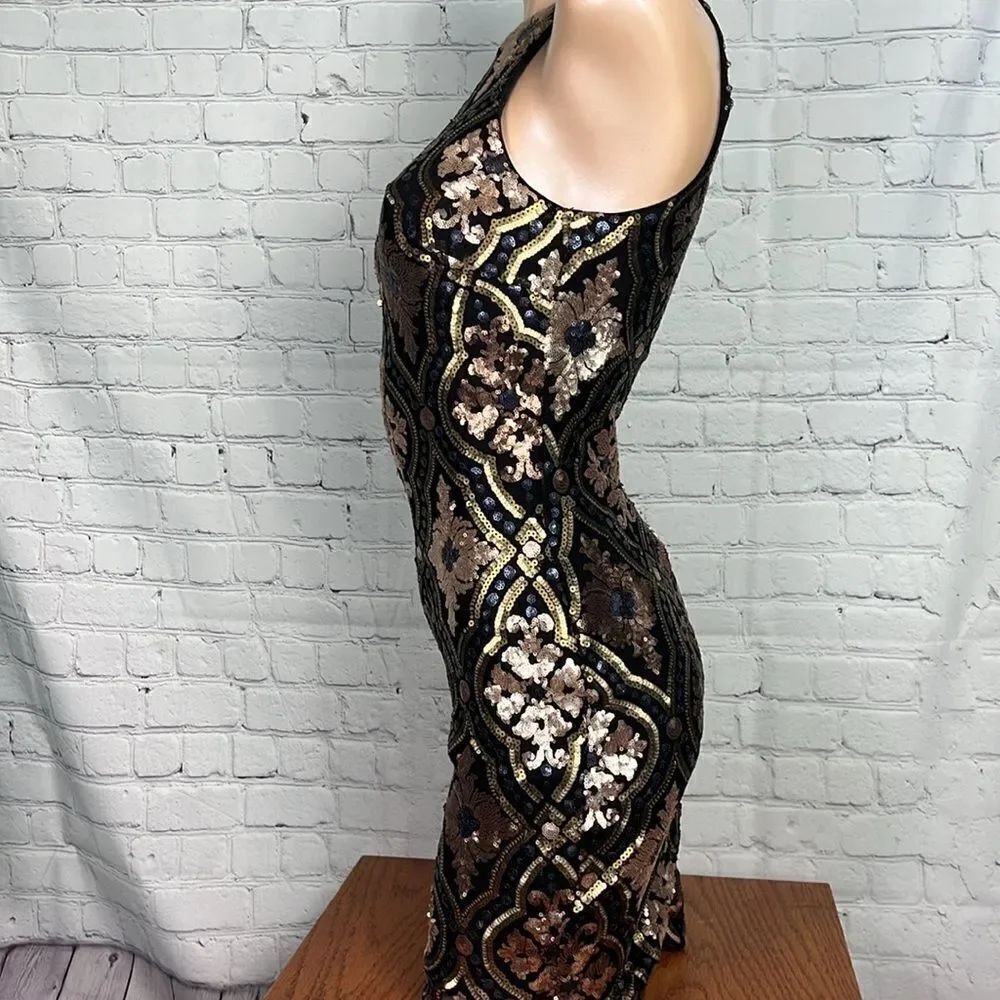 Alexia Admor Sleeveless Metallic colors Sequin Dress XS - Picture 3 of 6